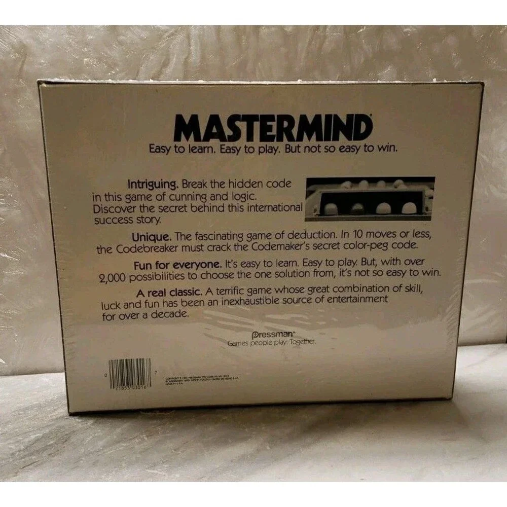 Mastermind Vintage Board Game By Pressman 1981 Brand New Sealed #3016